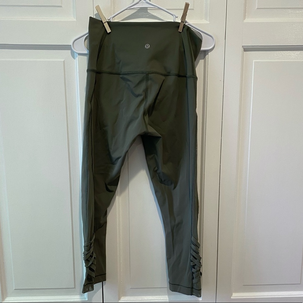 Lululemon Cropped Green Leggings
